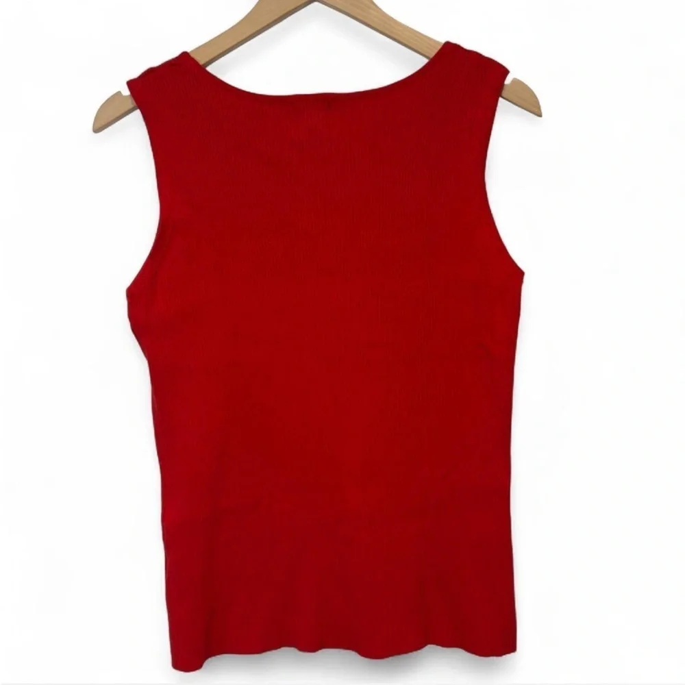 Ruby Rd Red Beaded Tank Top, Y2K Festival Going Out Top Retro Clubcore - Picture 6 of 7